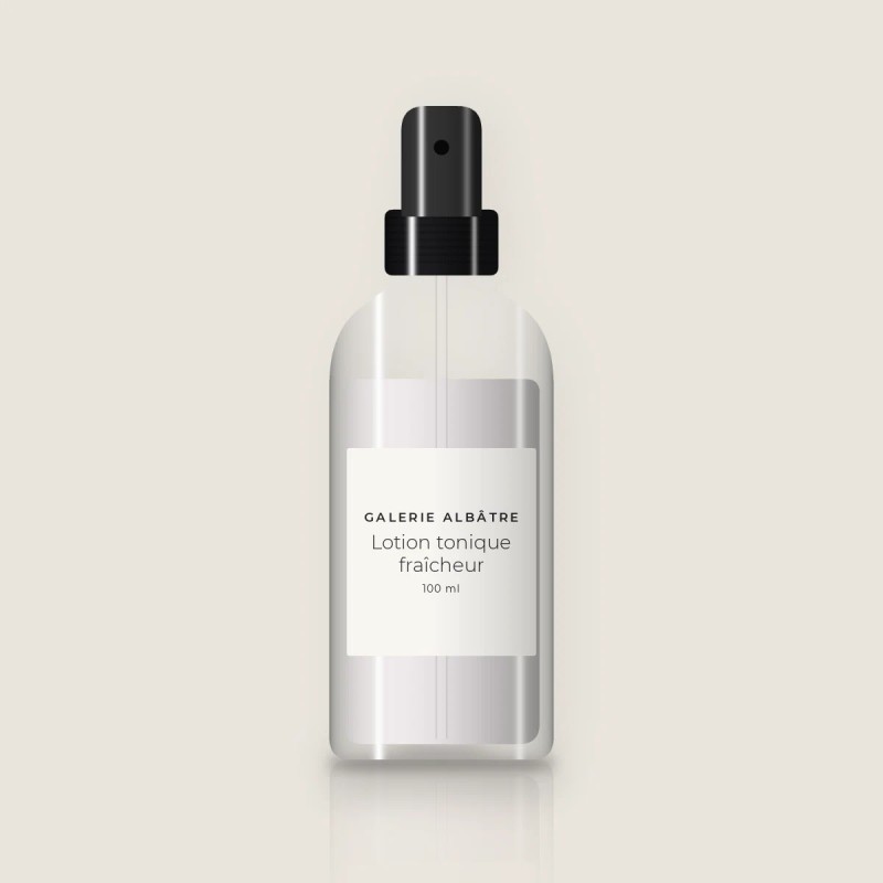 Lotion tonique fraîcheur à l'hydrolat de menthe – Galerie Albâtre, flacon spray 100 ml
