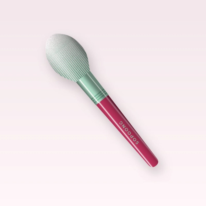 Pinceau enlumineur Bulle Rose – Sopoong, vue de face