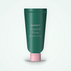 Gloss Goutte Pure à l'huile de raisin – Sanbit, tube 4 ml, teinte 02 Nude pêche