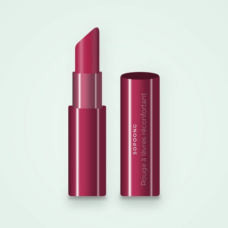 Rouge à lèvres réconfortant à la fleur de cerisier – Sopoong, étui 3,8 g, teinte 08 Framboise