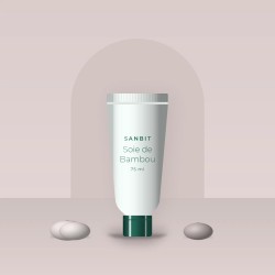 Masque visage peaux sensibles Soie de Bambou – Sanbit, photo d'ambiance