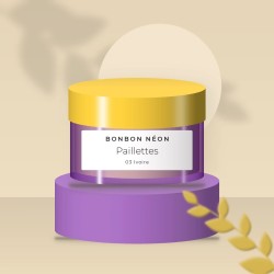 Poudre Paillettes anti-brillance – Bonbon Néon, photo d'ambiance