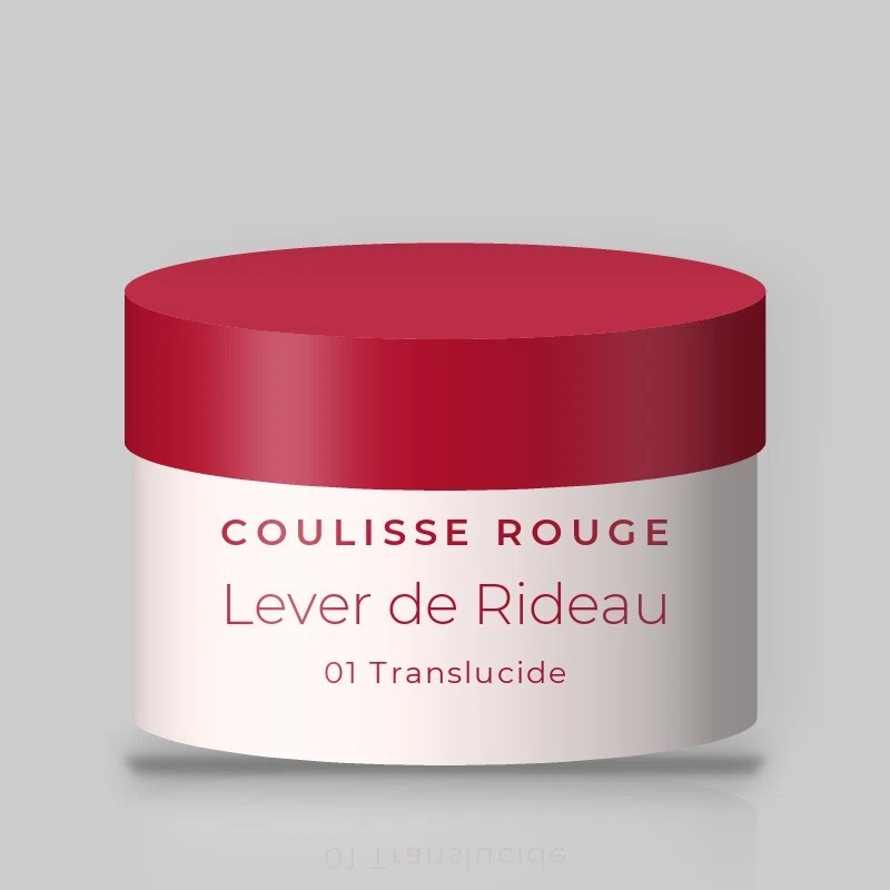 Poudre Lever de Rideau sans transfert – Coulisse Rouge, pot 9 g, teinte 01 Translucide