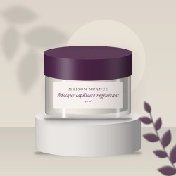 Masque capillaire régénérant à l'huile d'avocat – Maison Nuance, photo d'ambiance