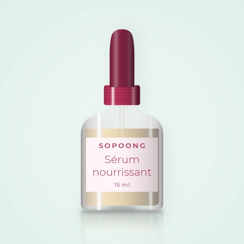 Sérum nourrissant à l'acide glycolique – Sopoong, flacon compte-gouttes 15 ml