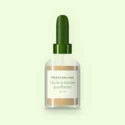 Huile à barbe purifiante au brocoli – Fraîcheline, flacon compte-gouttes 50 ml