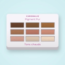 Palette yeux tout-en-un Pigment Pur – Chromalie, 9 × 1 g, teinte Tons chauds