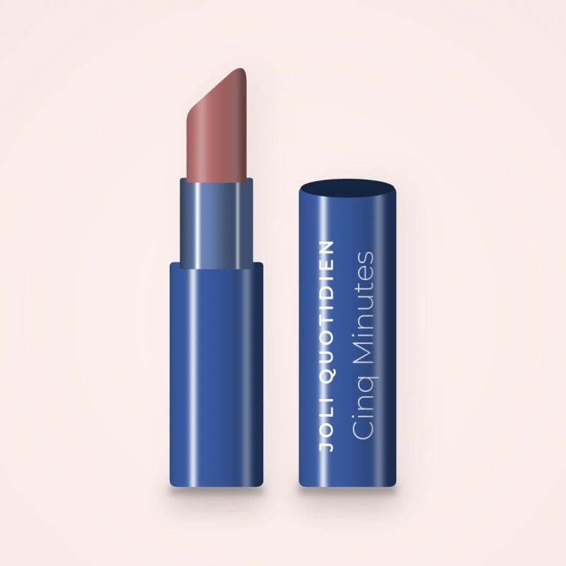 Rouge à lèvres Cinq Minutes ultra-confort – Joli Quotidien, étui 3,8 g, teinte 03 Bois de rose