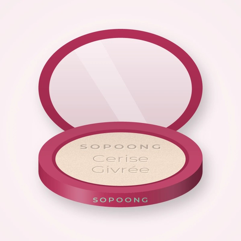 Poudre Cerise Givrée fixante – Sopoong, boîtier 20 g, teinte 02 Porcelaine