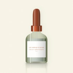 Sérum raffermissant à l'extrait de réglisse – Les Jardins d'Aulne, flacon compte-gouttes 15 ml