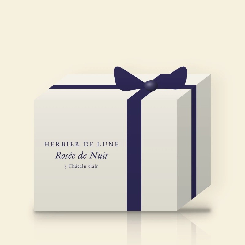 Coloration Rosée de Nuit à l'huile de jojoba – Herbier de Lune, coffret, teinte 5 Châtain clair