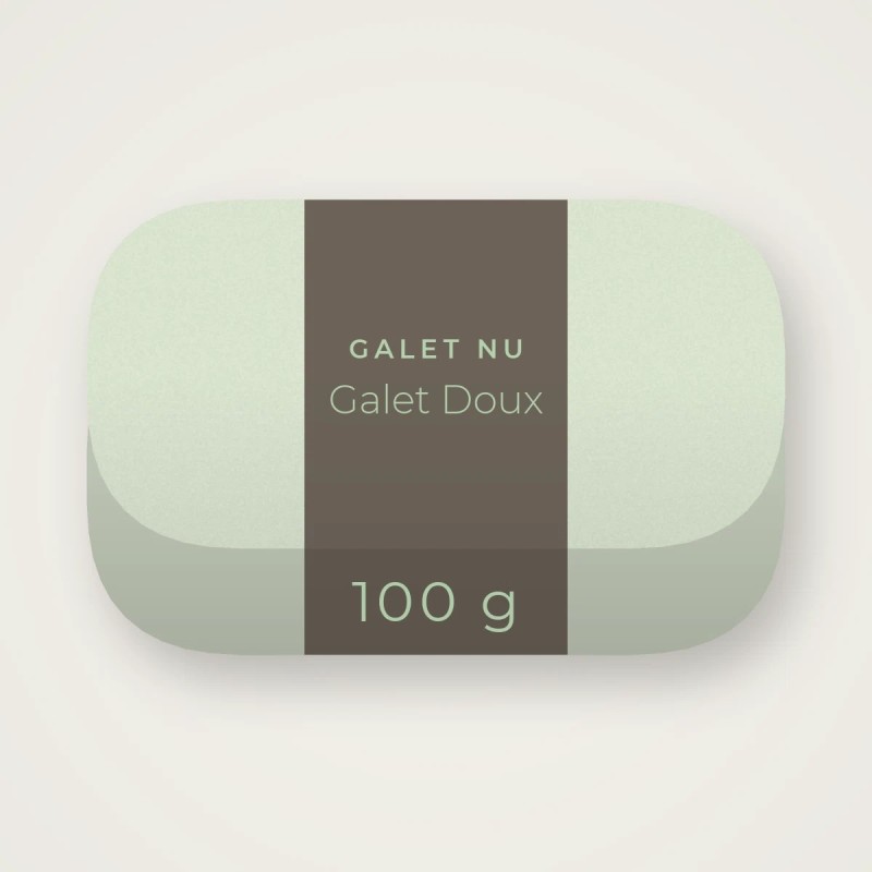 Savon Galet Doux à l'huile de sésame – Galet Nu, pain 100 g