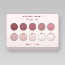 Palette yeux minimaliste Projecteur – Coulisse Rouge, 4 × 1,2 g, teinte Tons rosés
