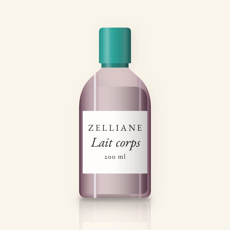 Lait corps hydratation intense à la niacinamide – Zelliane, flacon 200 ml