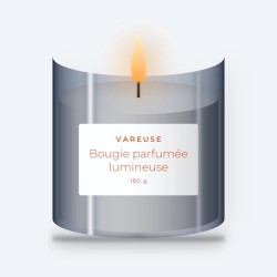 Bougie parfumée lumineuse au mimosa – Vareuse, pot en verre 180 g