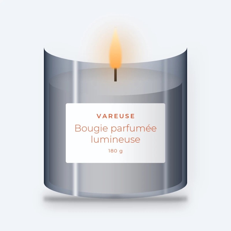 Bougie parfumée lumineuse au mimosa – Vareuse, pot en verre 180 g