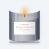 Bougie parfumée lumineuse au mimosa – Vareuse, pot en verre 180 g