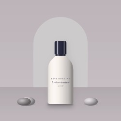 Lotion tonique rafraîchissante à l'acide lactique – Rive Opaline, photo d'ambiance
