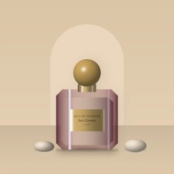 Parfum Soie Carmin authentique à la bergamote – Balcon Pourpre, photo d'ambiance