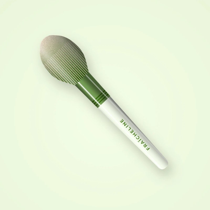 Brosse rectangulaire en bois de noyer – Fraîcheline, vue de face