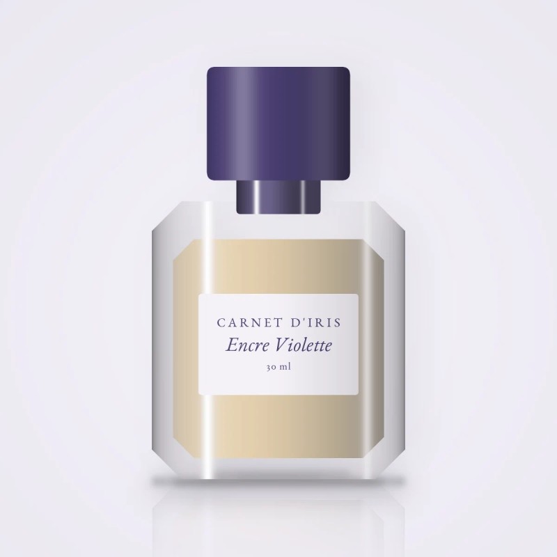 Parfum Encre Violette à la bergamote – Carnet d'Iris, flacon 30 ml