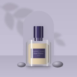 Parfum Encre Violette à la bergamote – Carnet d'Iris, photo d'ambiance