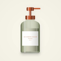 Prairie crème solaire visage réconfortante SPF 50 – Les Jardins d'Aulne, flacon-pompe 40 ml