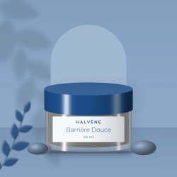 Masque visage désaltérant Barrière Douce – Halvène, photo d'ambiance