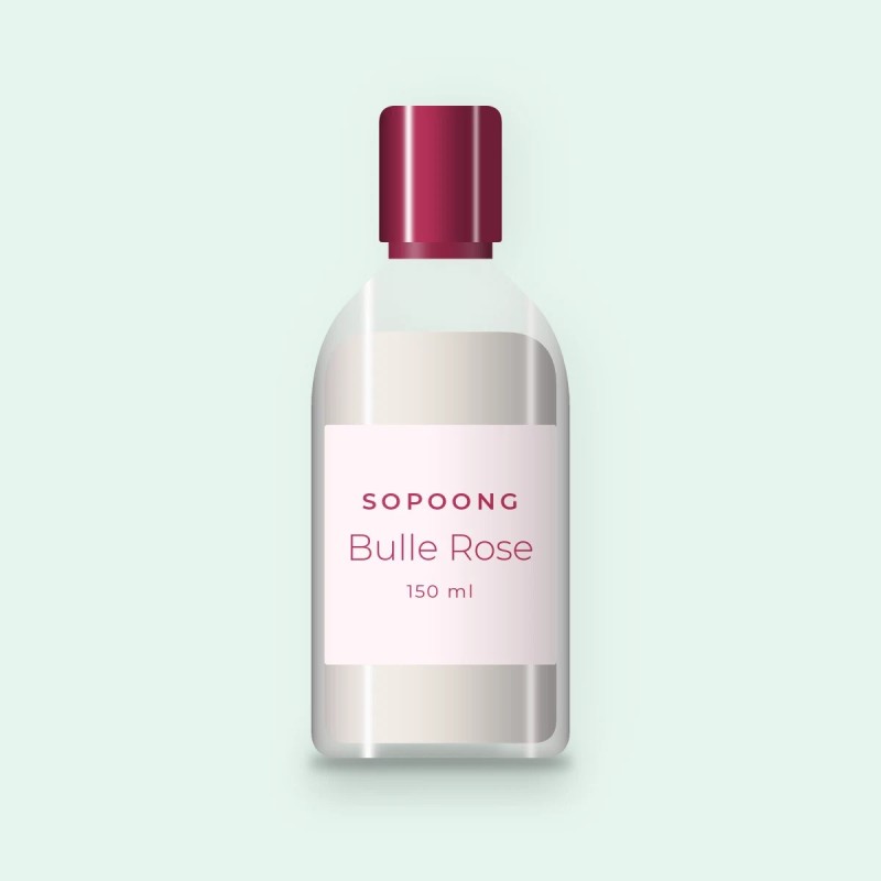 Nettoyant visage Bulle Rose à l'extrait d'hamamélis – Sopoong, flacon 150 ml