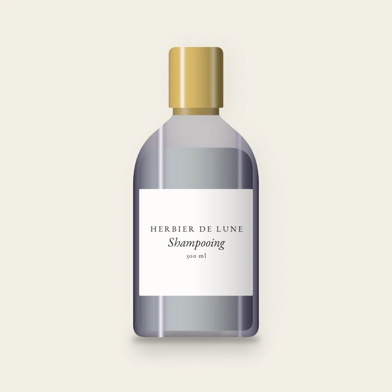 Shampooing protection couleur à l'eau de coco – Herbier de Lune, flacon 500 ml