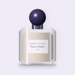 Parfum Encre Violette aventurier à la fève tonka – Carnet d'Iris, flacon 50 ml