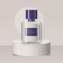 Parfum Encre Violette aventurier à la fève tonka – Carnet d'Iris, photo d'ambiance