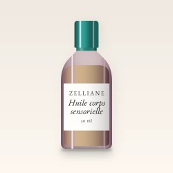 Huile corps sensorielle à la noisette – Zelliane, flacon 50 ml