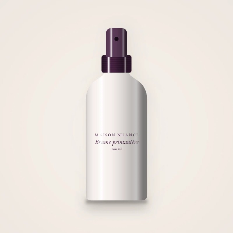 Brume parfumée printanière au concombre – Maison Nuance, flacon spray 200 ml