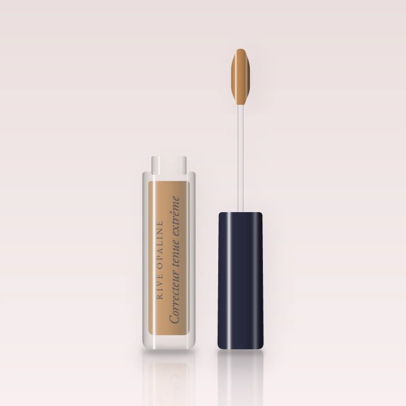 Correcteur tenue extrême à l'huile de rose musquée – Rive Opaline, flacon applicateur 4 ml, teinte 07 Doré