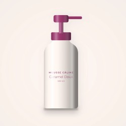 Lait corps Caramel Doux réconfortant – Mousse Câline, flacon-pompe 200 ml