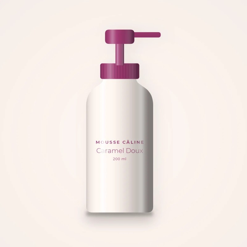 Lait corps Caramel Doux réconfortant – Mousse Câline, flacon-pompe 200 ml