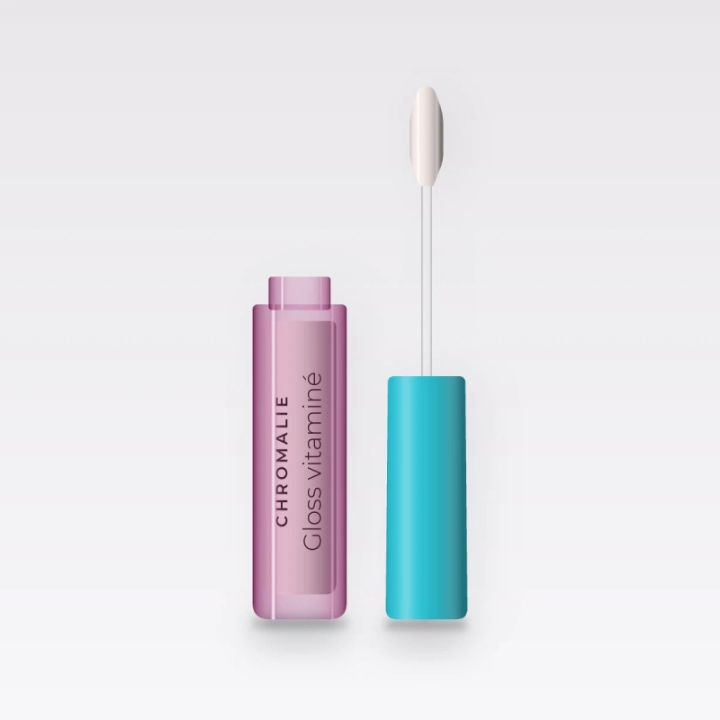 Gloss vitaminé au beurre de murumuru – Chromalie, flacon applicateur 4 ml, teinte 01 Cristal