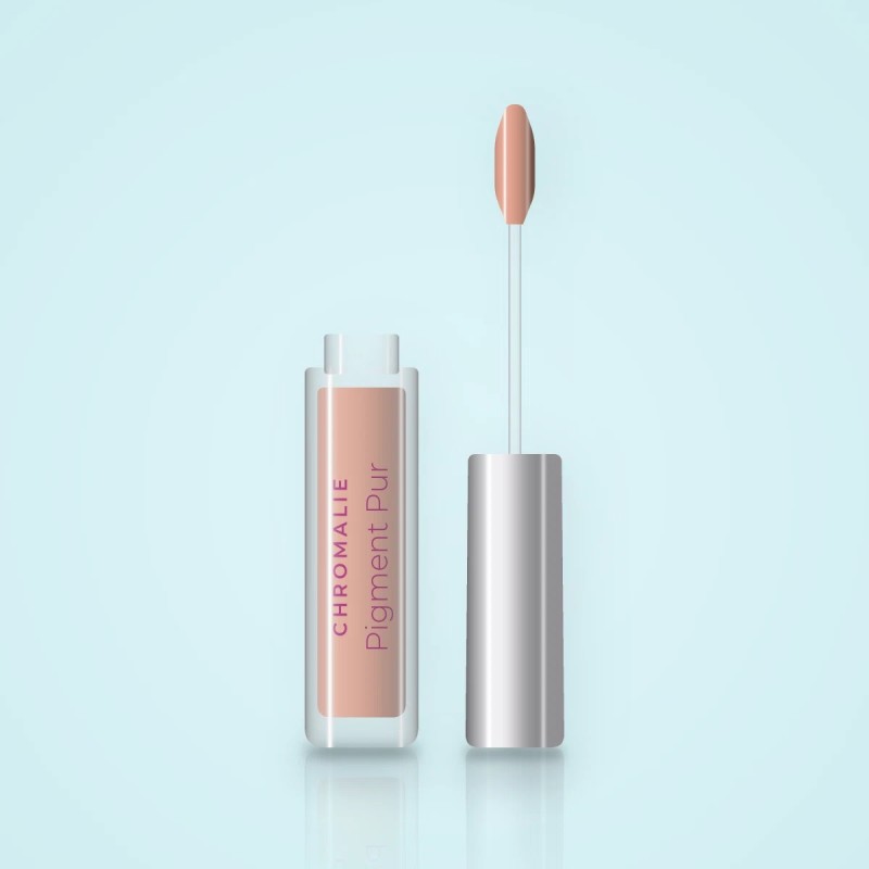 Gloss Pigment Pur au beurre de mangue – Chromalie, flacon applicateur 4 ml, teinte 02 Nude pêche