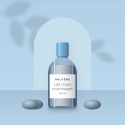 Lait corps nourrissant à la niacinamide – Halvène, photo d'ambiance
