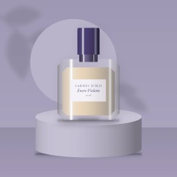 Parfum Encre Violette à la fleur de tiaré – Carnet d'Iris, photo d'ambiance