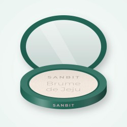 Poudre Brume de Jeju longue tenue – Sanbit, boîtier 20 g, teinte 01 Translucide