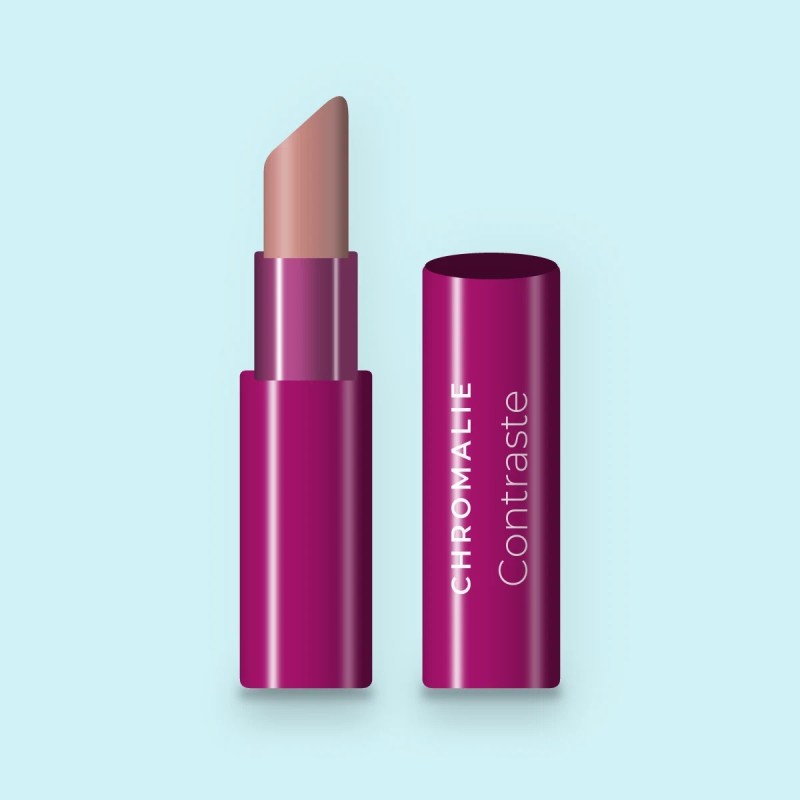 Rouge à lèvres couleur intense Contraste – Chromalie, étui 3,8 g, teinte 02 Nude rosé