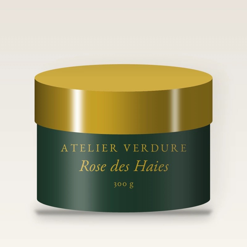 Gommage corps Rose des Haies nourrissant au sucre – Atelier Verdure, pot 300 g