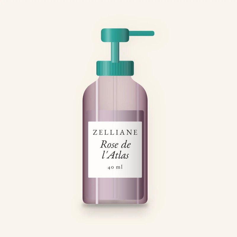 Rose de l'Atlas crème hydratante anti-pollution – Zelliane, flacon-pompe 40 ml