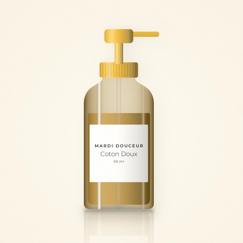 Huile capillaire de soin Coton Doux – Mardi Douceur, flacon-pompe 50 ml