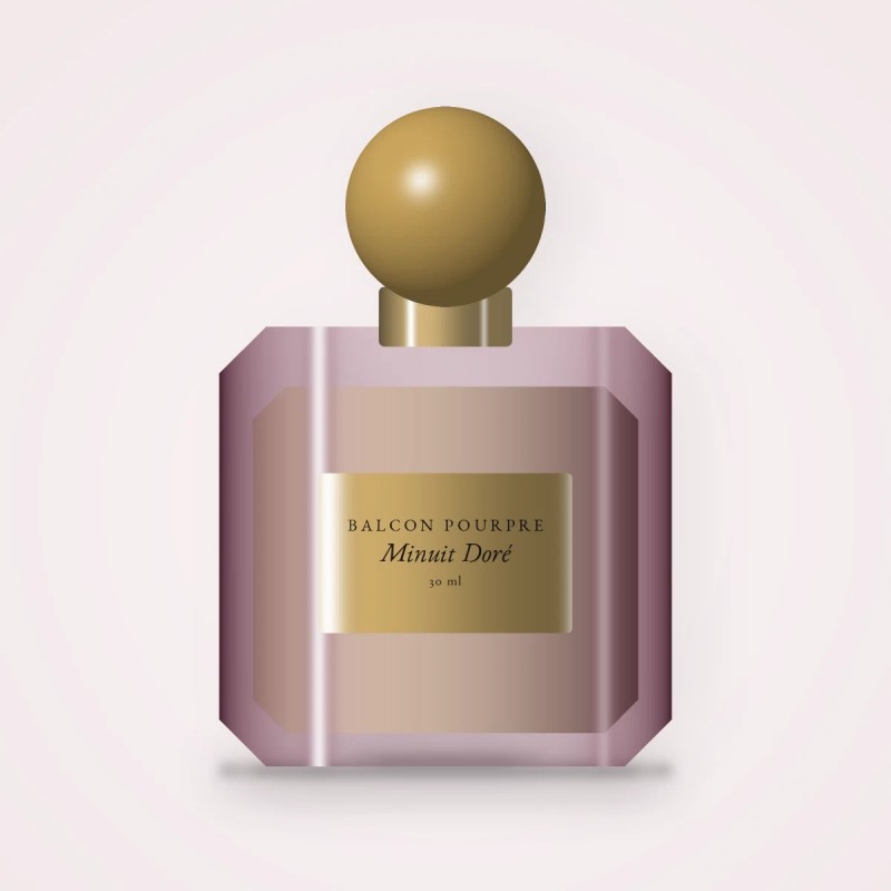 Parfum Minuit Doré cosmopolite au yuzu – Balcon Pourpre, flacon 30 ml