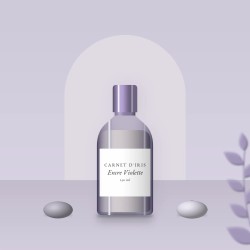 Lait corps Encre Violette hydratant – Carnet d'Iris, photo d'ambiance