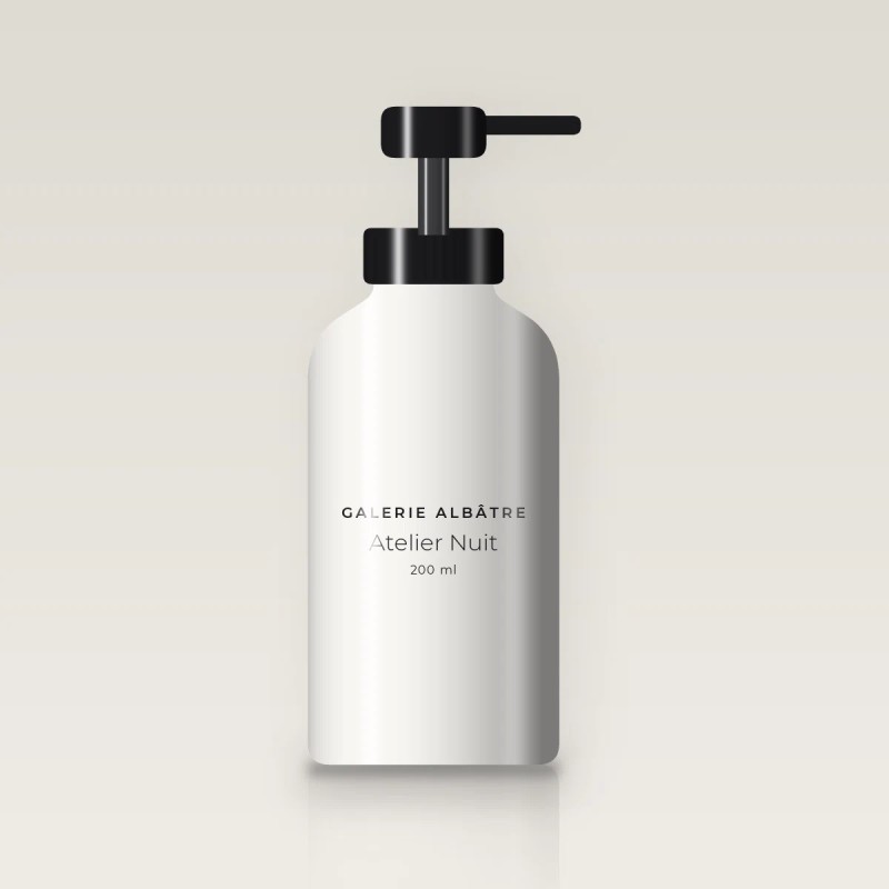 Atelier Nuit nettoyant visage nourrissant – Galerie Albâtre, flacon-pompe 200 ml
