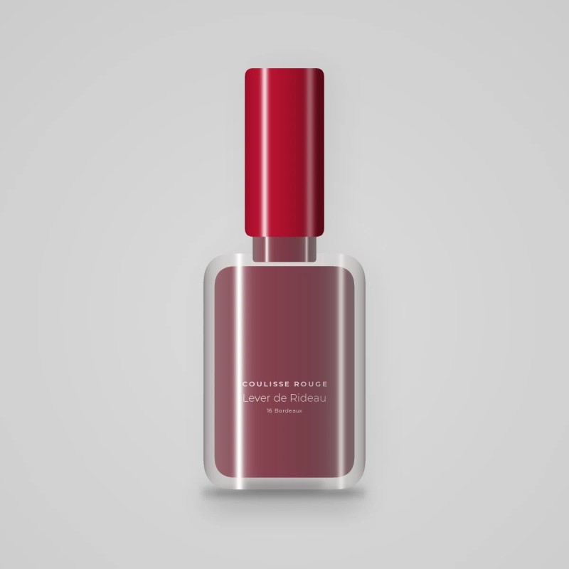 Vernis à ongles haute tenue Lever de Rideau – Coulisse Rouge, flacon 5 ml, teinte 16 Bordeaux